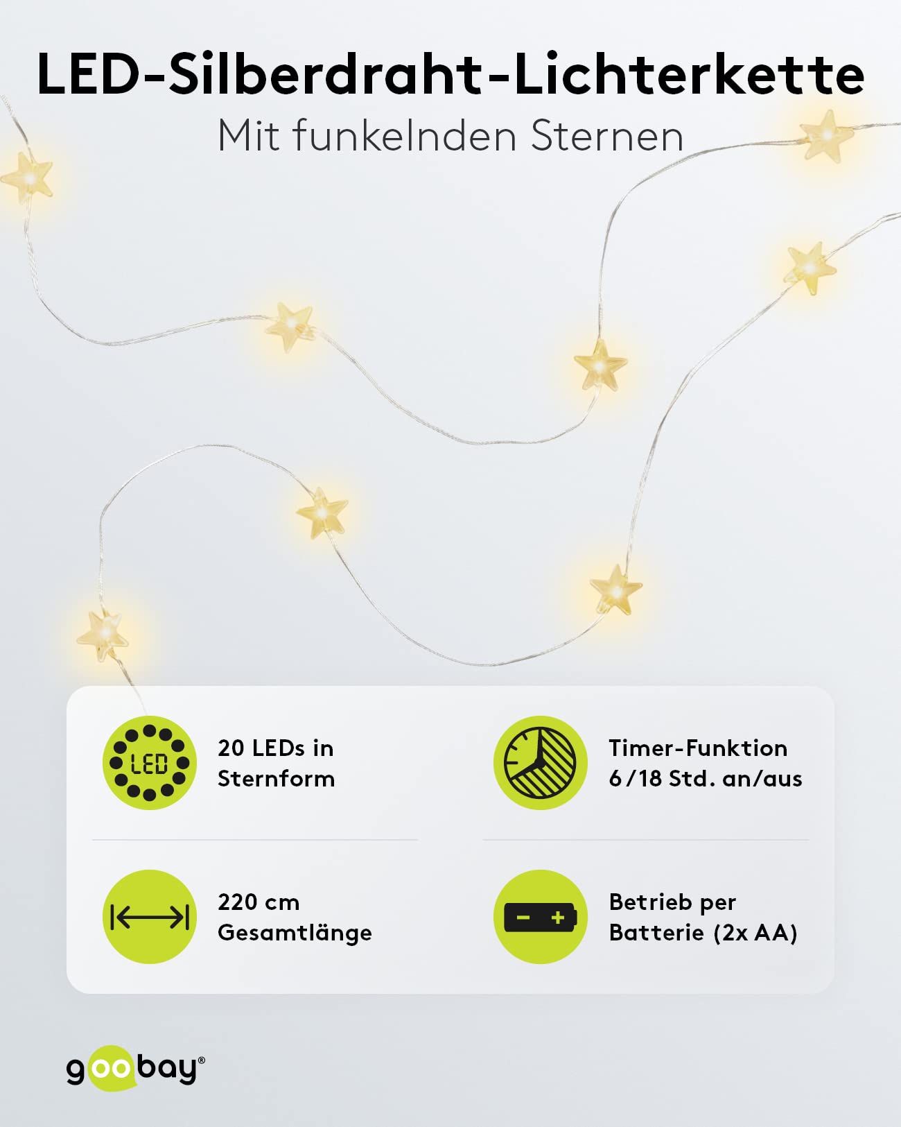 goobay-power-60332-led-lichterkette-sterne-2-2-m-warmwei image 2