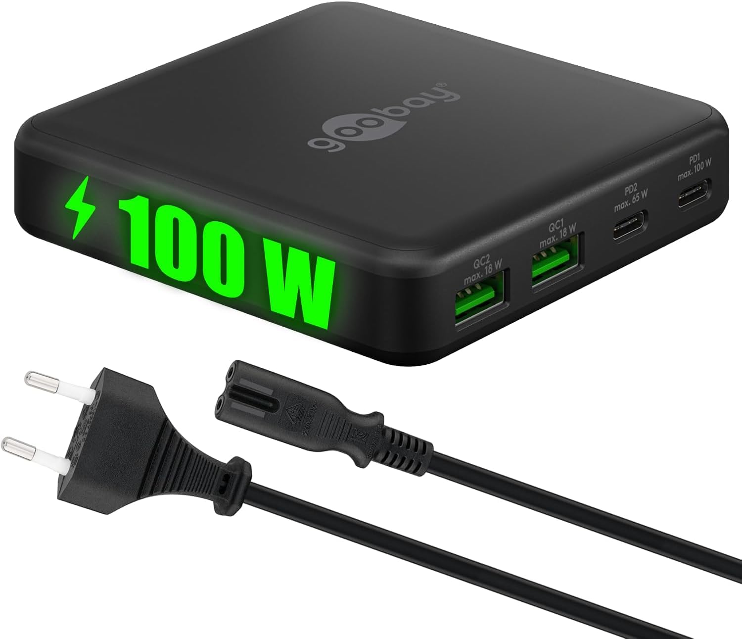 goobay-mobility-70764-usb-c-ladeger-t-100w-gan-4-port-schwarz image 1