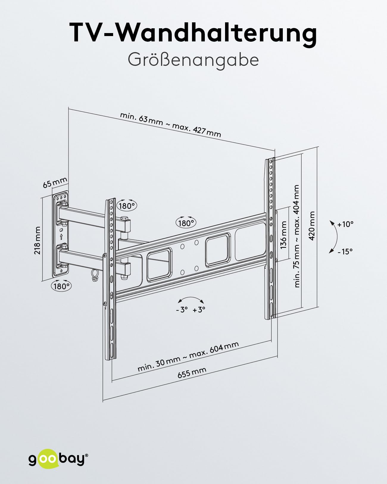 goobay-mounts-basic-fullmotion-l-tv-wandhalterung-37-70-zoll image 3
