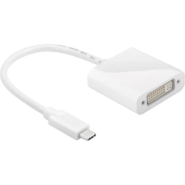 goobay-66266-usb-c-auf-dvi-adapter-dual-link-wei-full-hd image 1