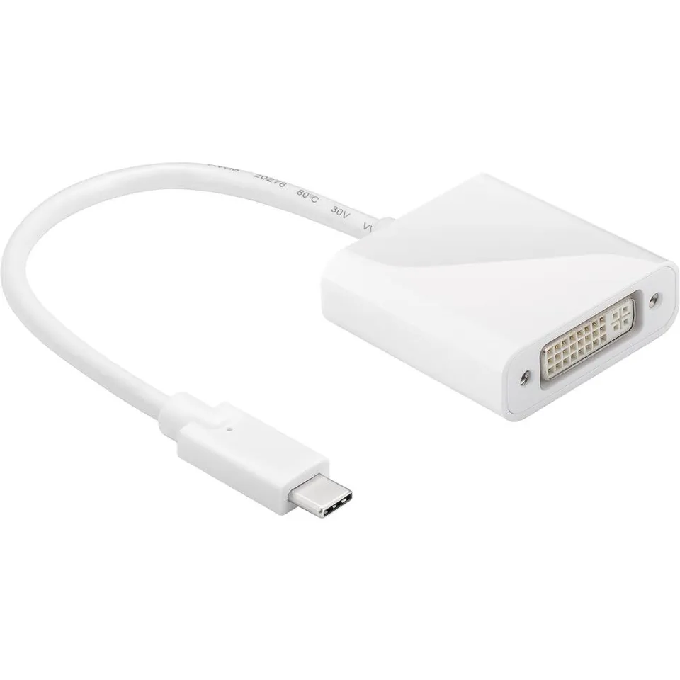 goobay-66266-usb-c-auf-dvi-adapter-dual-link-wei-full-hd image 1