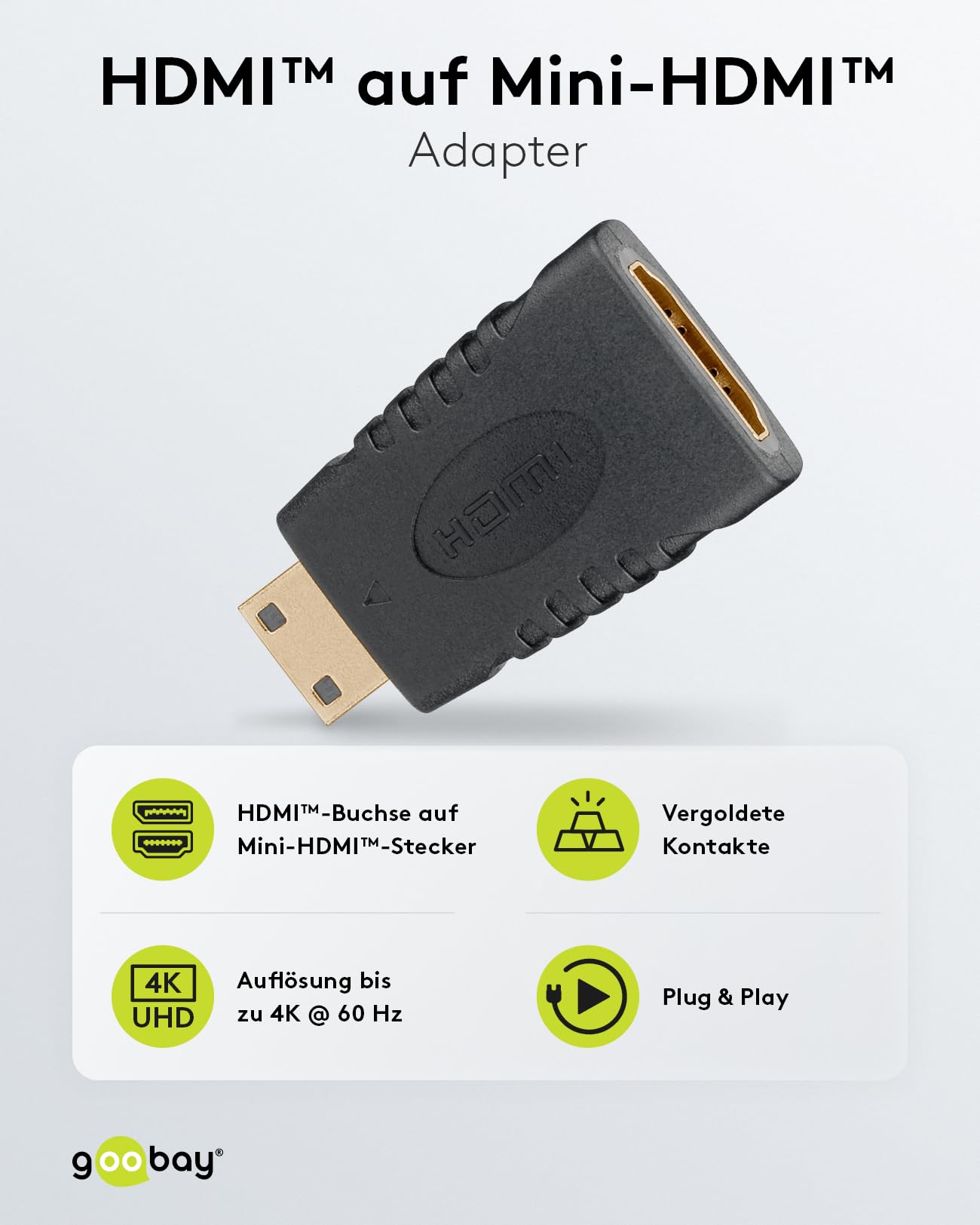 goobay-audio-video-68841-hdmi-mini-adapter-4k-schwarz image 2