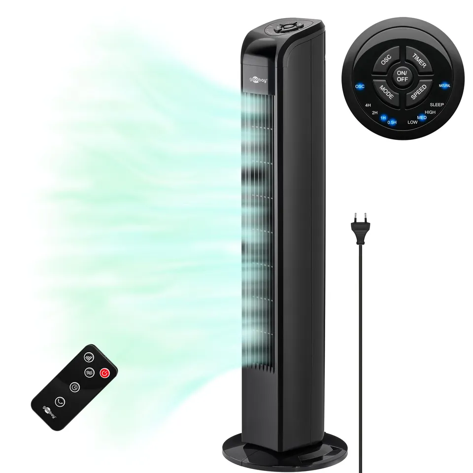 goobay-52718-turmventilator-schwarz-50w-fernbedienung image 1
