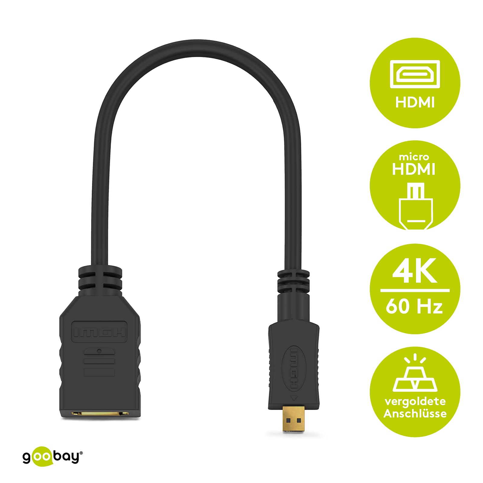 goobay-58683-audio-video-micro-hdmi-hdmi-adapter-0-15m-4k image 2