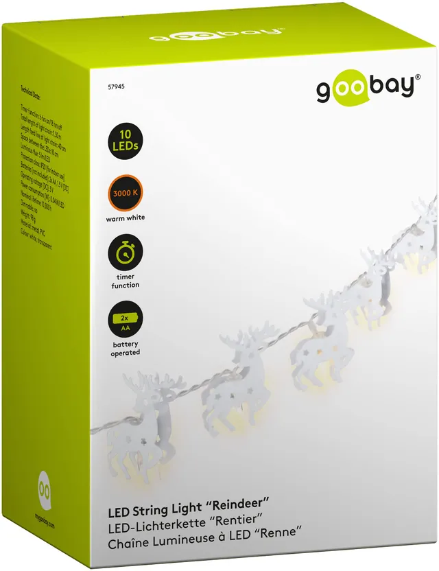 goobay-power-led-lichterkette-rentier-10-leds-warmwei-timer image 1
